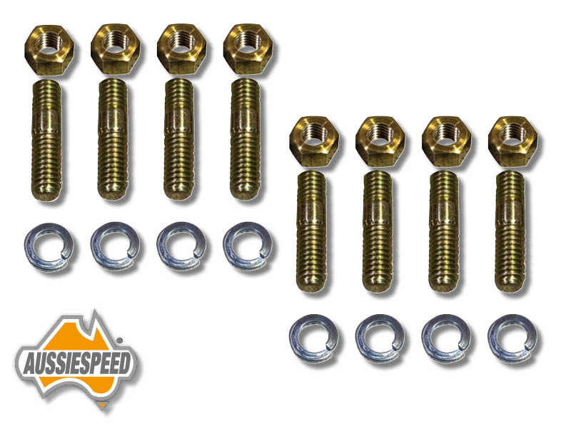 Steel Double Threaded Exhaust Stud and Brass Nut Kit 3/8 unc AS0595-8